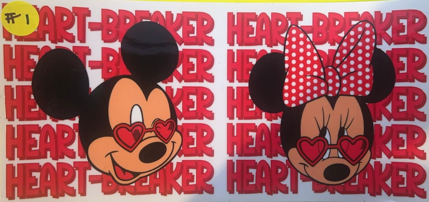 Mickey & Minnie Vinyl Wraps 1-8